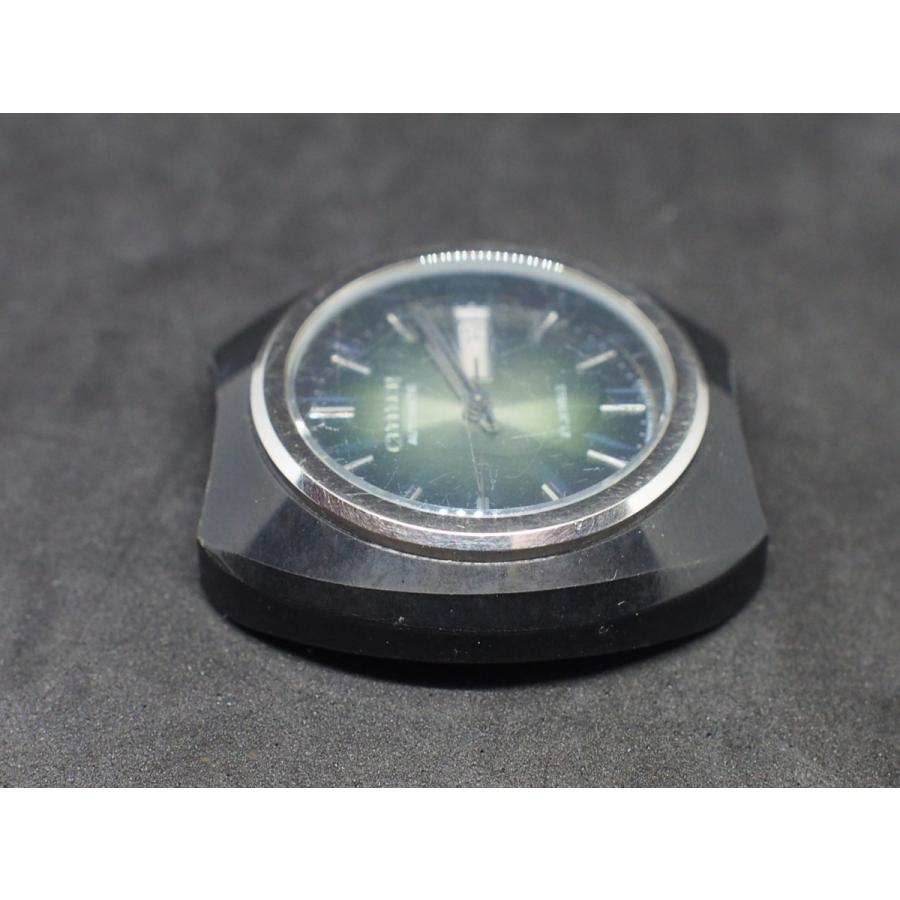 CITIZEN 中古 実働 シチズン 21石 ブラックケース 自動巻  