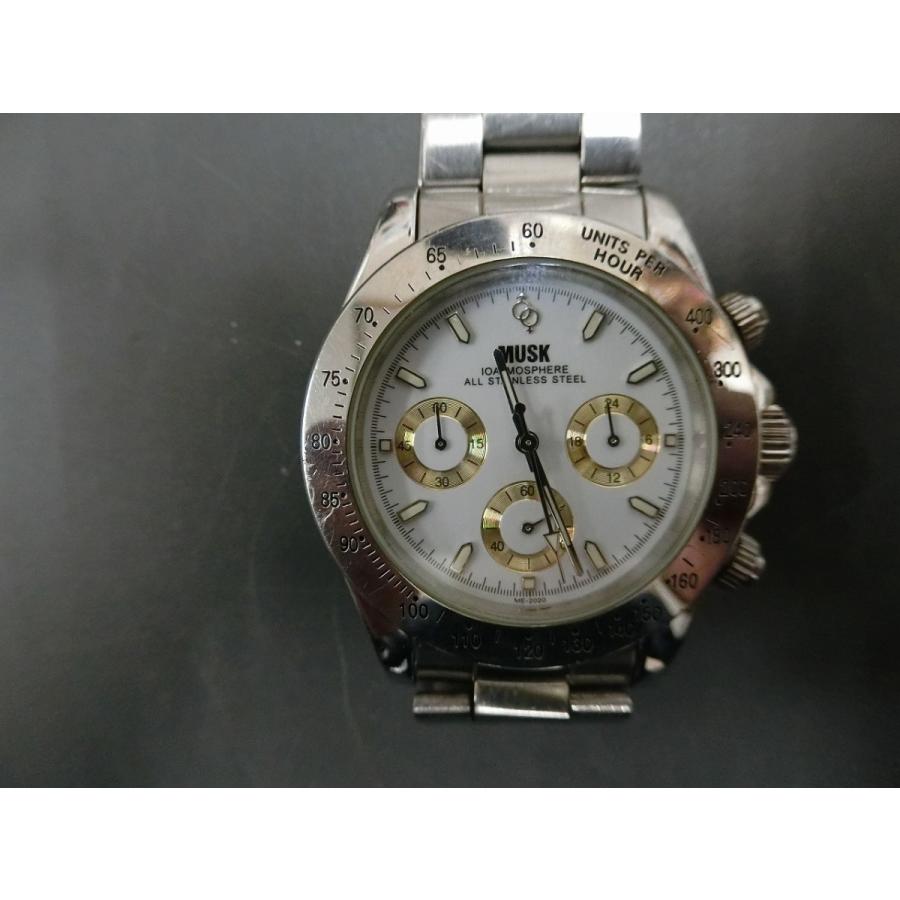 ムスク MUSK クロノグラフ CHRONOGRAPH ラグジュアリー メンズ ウォッチ 腕時計 型式: ME-2020 管理No.18853｜junkyardchikuwa