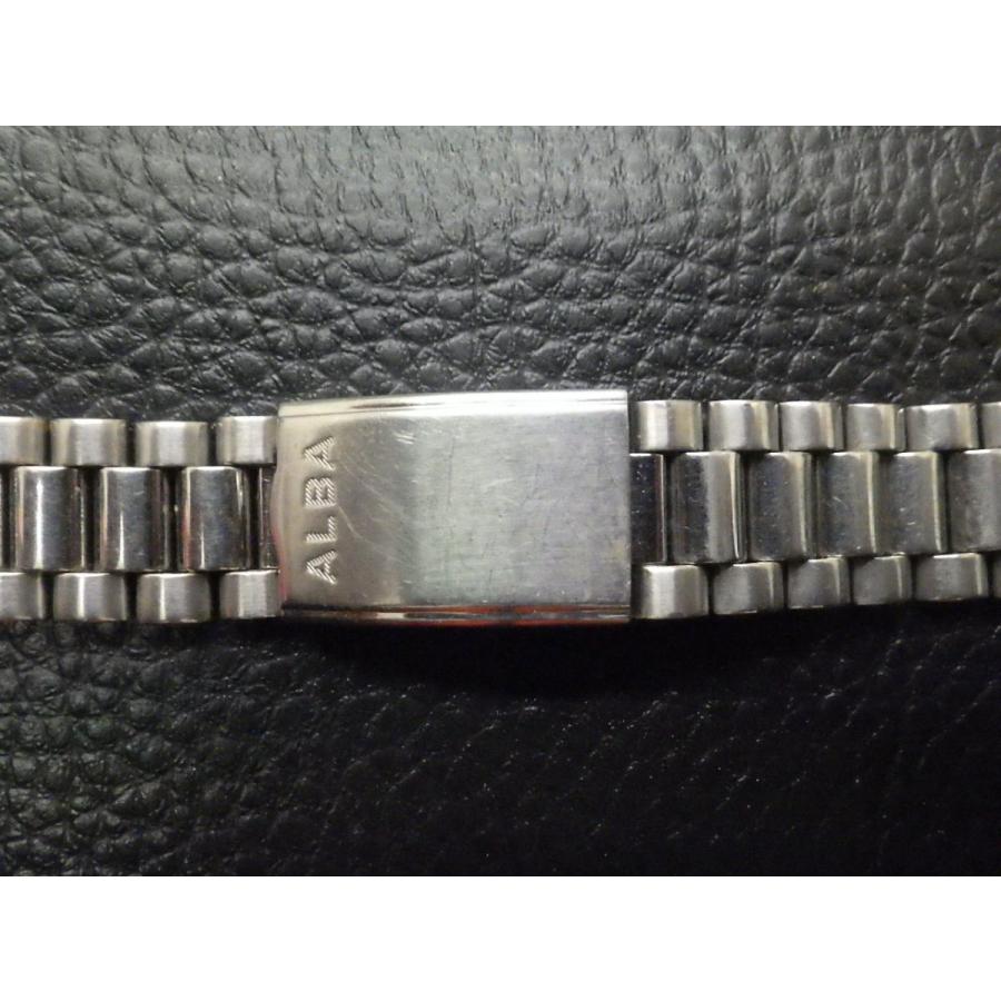 中古 希少 セイコー アルバ SEIKO ALBA 純正 シルバー系 ステンレスブレス SUS 型式: F178JG.E 幅: 10/18mm 長さ: 140mm 管理No.19597｜junkyardchikuwa｜02