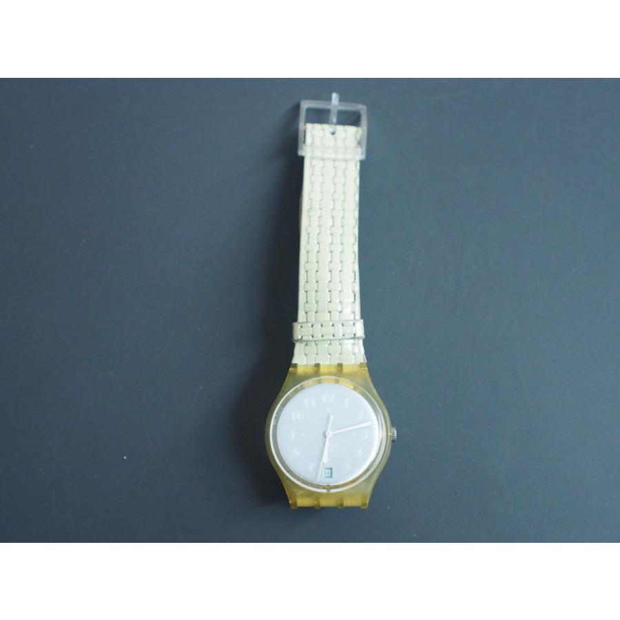 希少 ヴィンテージ スウォッチ Swatch 編み込みレザー クォーツ 腕時計 管理No.00297｜junkyardchikuwa｜02