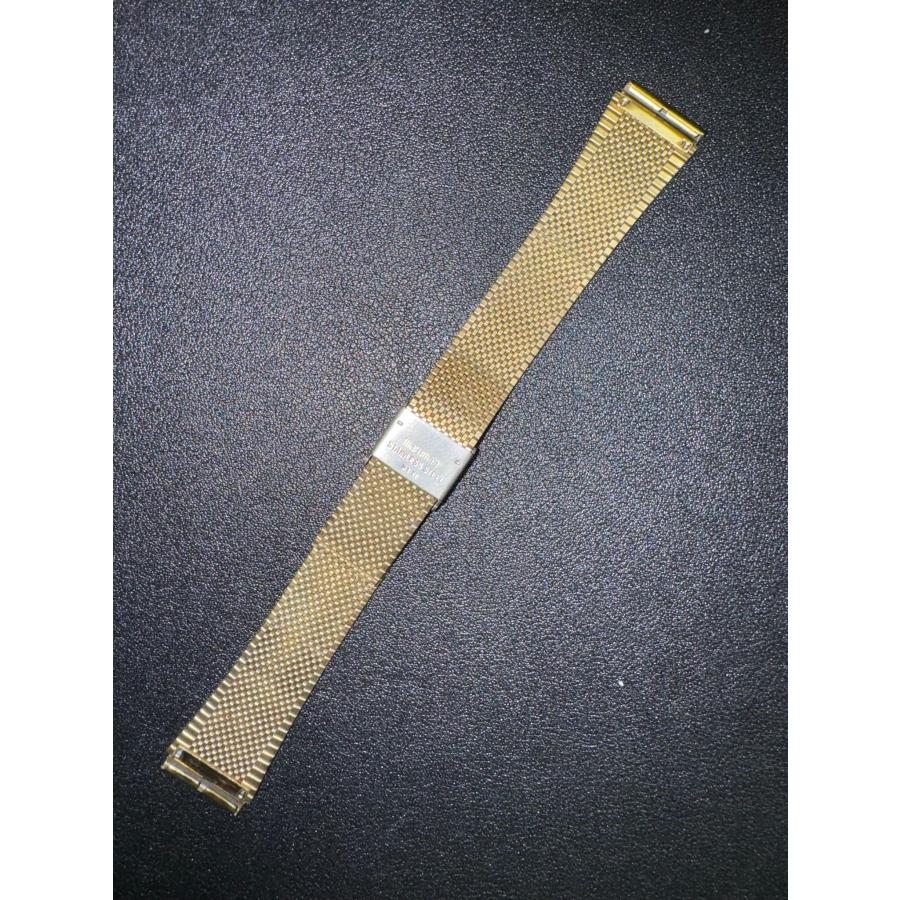 オメガ　純正ベルト　18㎜幅　ゴールド 伸縮ベルト オメガ希少純正ベルト18㎜幅ゴールド伸縮フリーサイズ