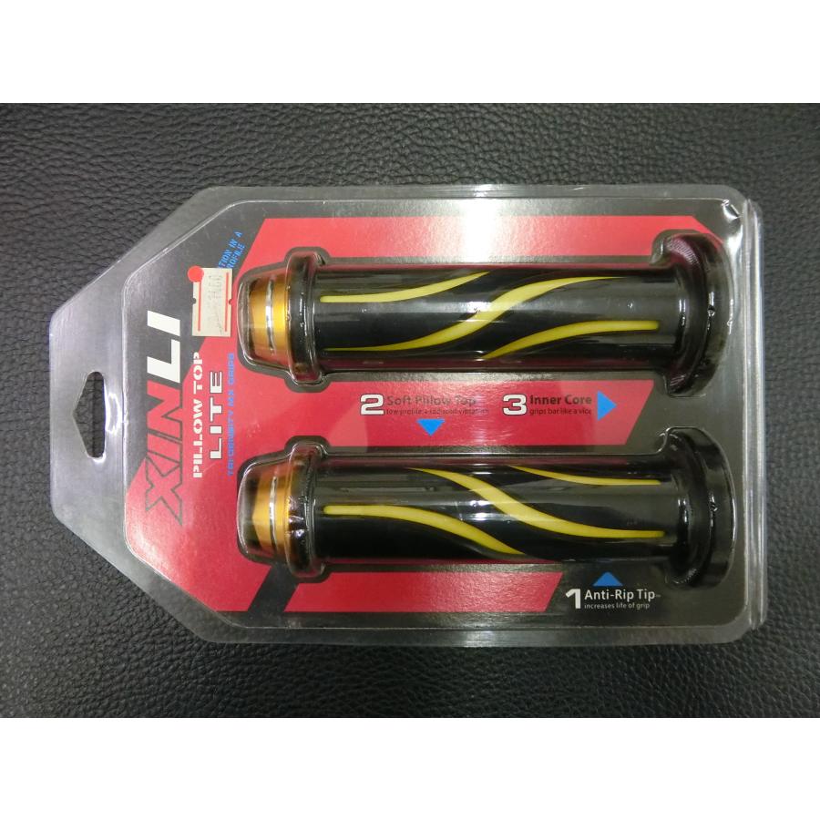 専用商品 未使用 XINLI ハンドルグリップ ストリーム イエロー 貫通 全長135mm