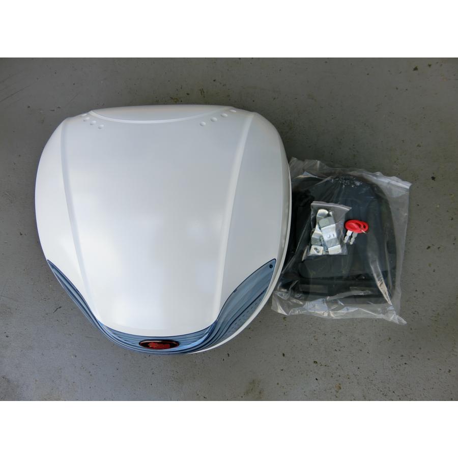 ジャンク 未使用 NBS リアボックス 32L 白 奥行×幅×高さ 420×410×310mm 重量2.2