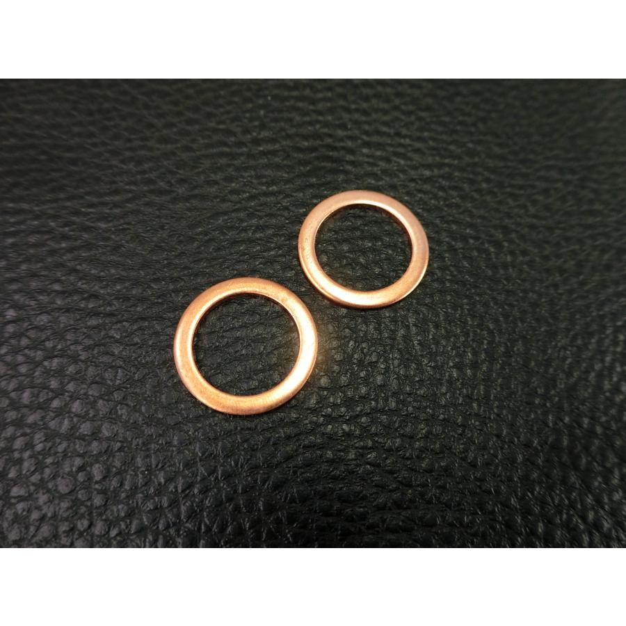 未使用 銅ワッシャー 外径: 24mm × 内径: 18mm 厚み: 1.5mm 2個入り