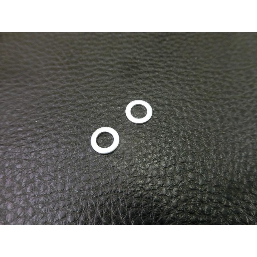未使用 アルミワッシャー 外径: 10mm × 内径: 6mm 厚み: 1.0mm 2個入り