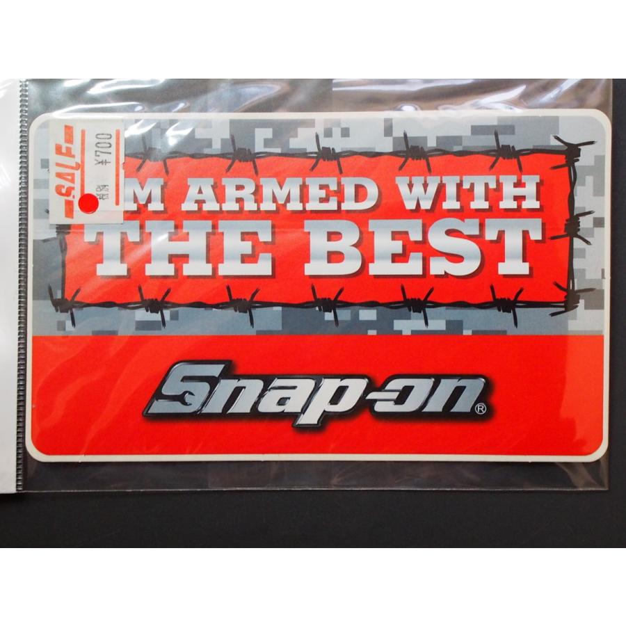 デッドストック 当時物 日本正規品 スナップオン Snap-on tools I'M ARMED WITH THE BEST ステッカー シール 管理No.8246｜junkyardchikuwa