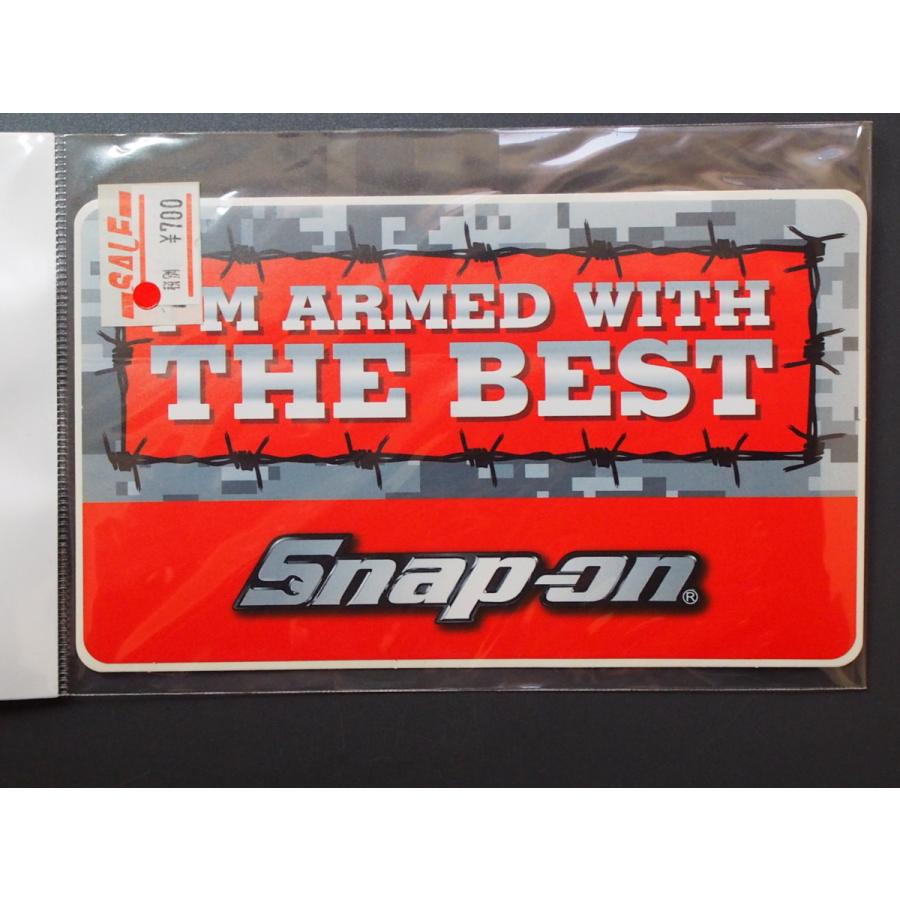 デッドストック 当時物 日本正規品 スナップオン Snap-on tools I'M ARMED WITH THE BEST ステッカー シール 管理No.8248｜junkyardchikuwa