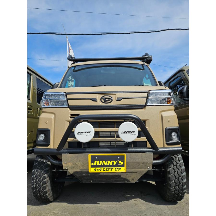 フロントバンパーガード type5 フォグバージョン アンダーバー付き パイプバンパー ジャンキーズオリジナル/アトレー/ハイゼットカーゴ/デッキバン | 