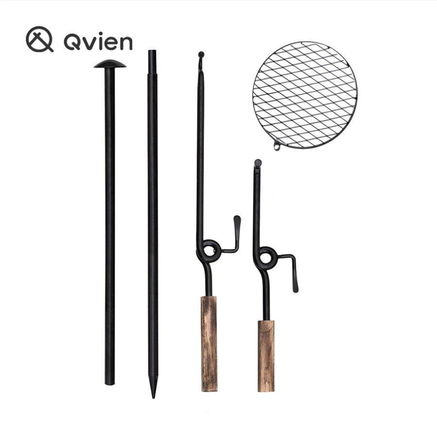 Qvien グリルスタンド バーベキュー 焚き火台 グリルラック ファイヤーラック キャンプ アウトドア BBQ クッカースタンド |  | 05