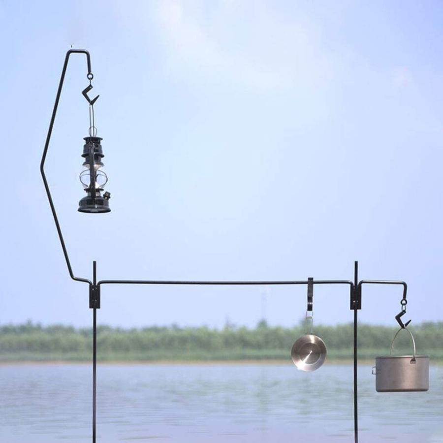 Qvien ランタンスタンド ランタンサポート ランタンハンガー スチール 多機能 コンパクト アウトドア キャンプ |  | 01