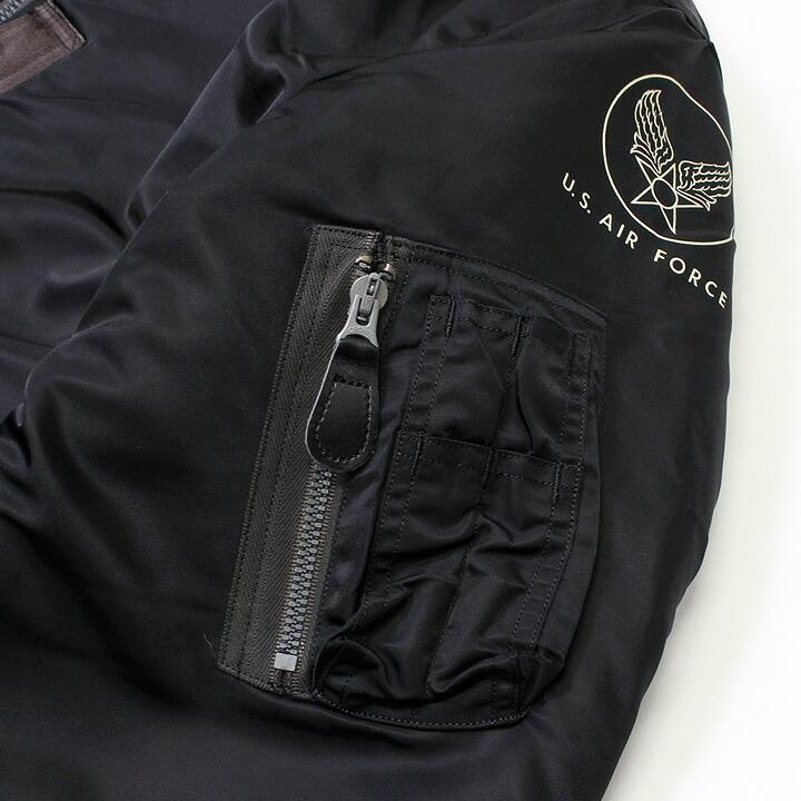 No.BR14764 BUZZ RICKSONS バズリクソンズWILLIAM GIBSON COLLECTIONtype BLACK MA-1 1st[LONG] REFLECTOR