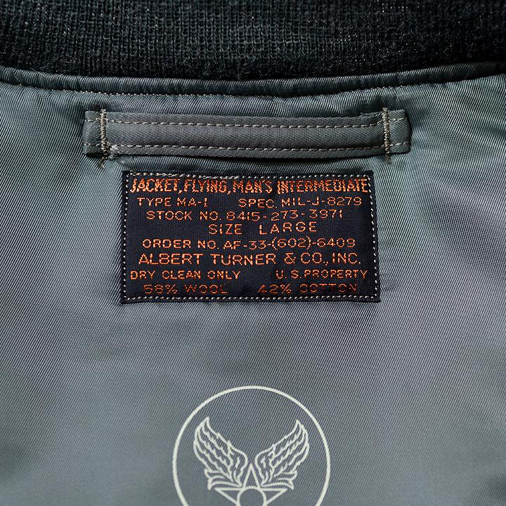 No.BR15134 BUZZ RICKSONS バズリクソンズ type MA-1 ALBERT TURNER & CO.，INC. 78th FTR. SQ. No.BR15134 BUZZ RICKSONS バズリクソンズ type MA-1 ALBERT TURNER & CO.，INC. 78th FTR. SQ.