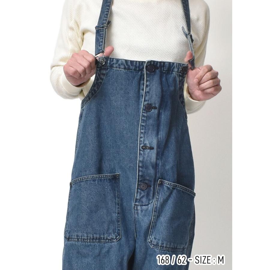 HOUSTON（ヒューストン） デニムオーバーオール デッキパンツ メンズ