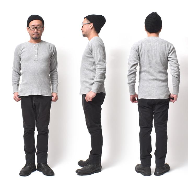 HOUSTON（ヒューストン） ヘンリーネック 長袖 メンズ 厚手 おしゃれ