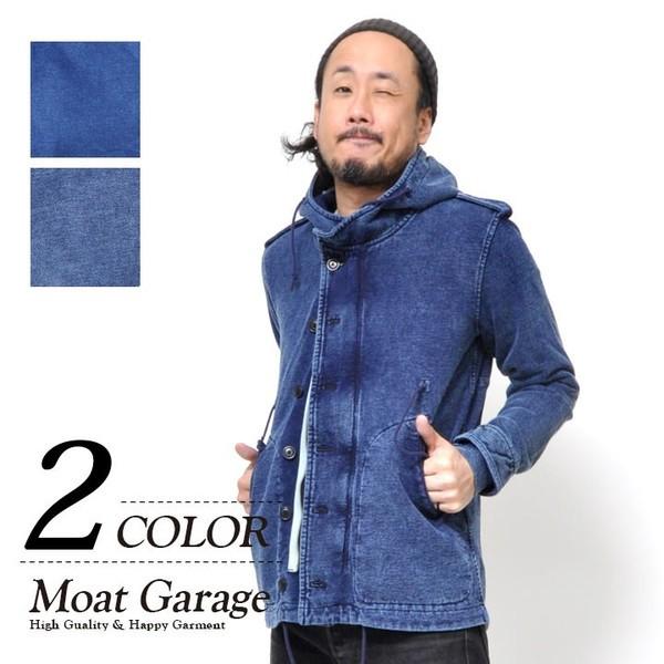 希少デザイン古着インディゴブルーデニムモッズコートビッグサイズ 希少デザイン古着インディゴブルーデニムモッズコートビッグサイズ