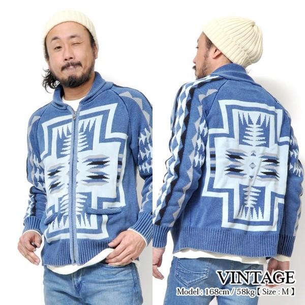 インディゴ カーディガン オルテガ ニット アメカジ 21315 | HOUSTON | 04