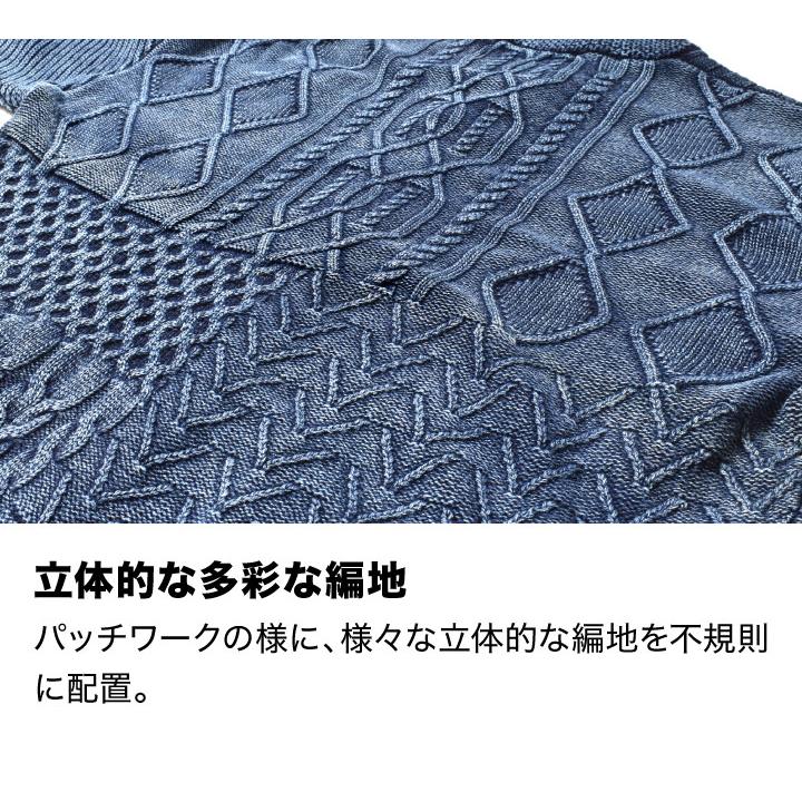 インディゴニットカーディガン メンズ アメカジ ブランド 春 秋冬 大きいサイズ | HOUSTON | 12