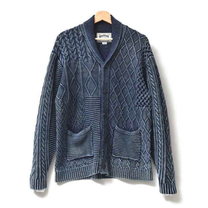 インディゴニットカーディガン メンズ アメカジ ブランド 春 秋冬 大きいサイズ | HOUSTON | 16