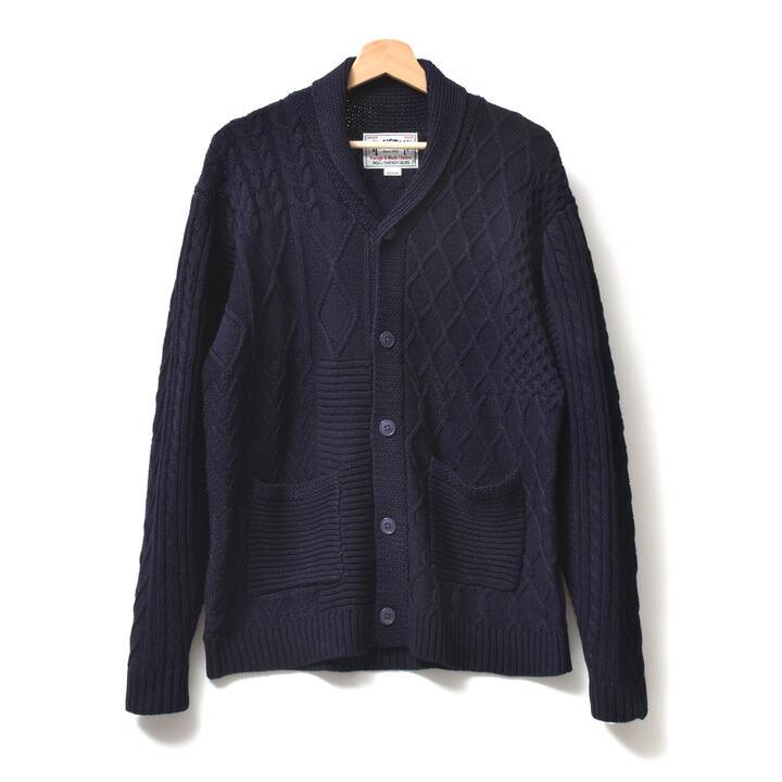 インディゴニットカーディガン メンズ アメカジ ブランド 春 秋冬 大きいサイズ | HOUSTON | 18