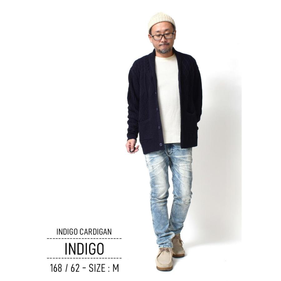 インディゴニットカーディガン メンズ アメカジ ブランド 春 秋冬 大きいサイズ | HOUSTON | 07