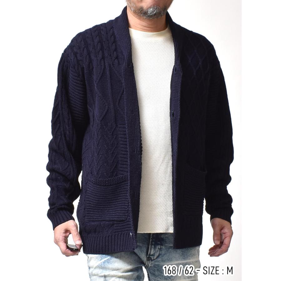 インディゴニットカーディガン メンズ アメカジ ブランド 春 秋冬 大きいサイズ | HOUSTON | 08