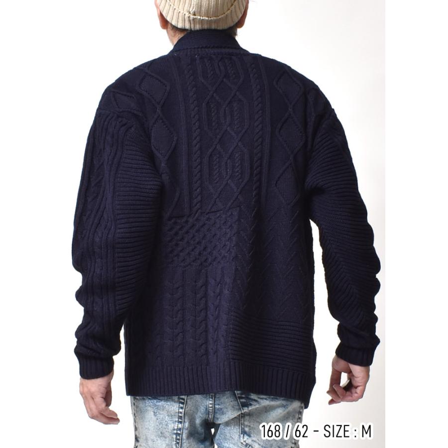インディゴニットカーディガン メンズ アメカジ ブランド 春 秋冬 大きいサイズ | HOUSTON | 09