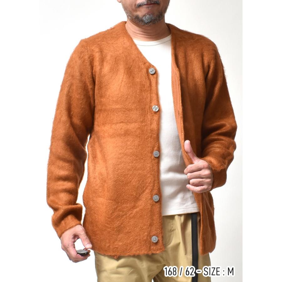 カーディガン メンズ 大きいサイズ 起毛 ストレッチ 暖かい 春 秋 冬 ブランド | HOUSTON | 14