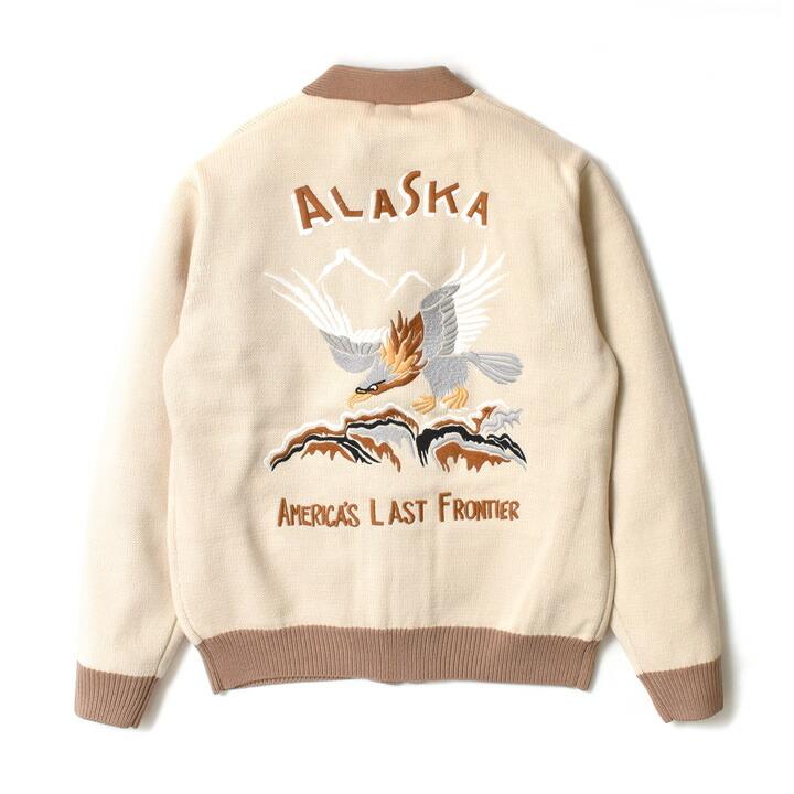 カーディガン メンズ 大きいサイズ スカジャン 刺繍 和柄 春 秋冬 アメカジ 30代 40代 50代 60代 | HOUSTON | 20