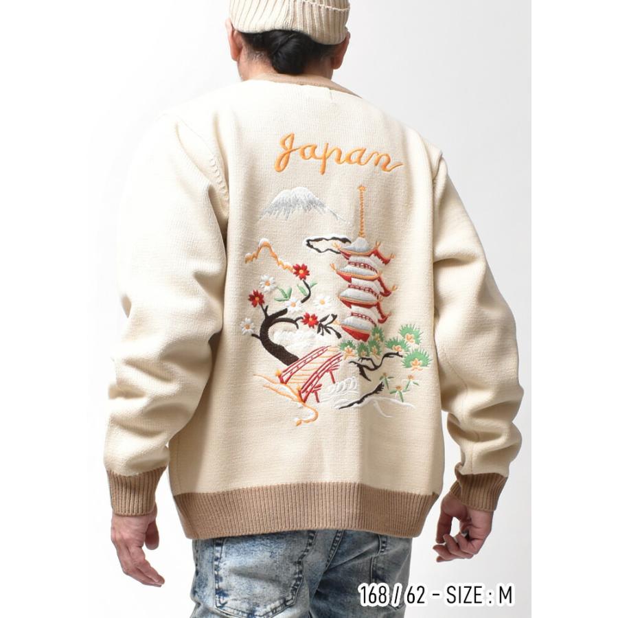カーディガン メンズ 大きいサイズ スカジャン 和柄 刺繍 アメカジ 30代 40代 50代 60代 | HOUSTON | 07