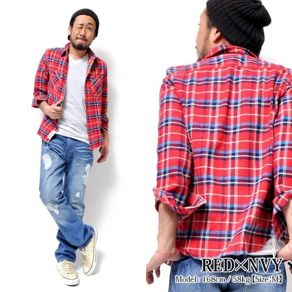 チェックシャツ ネルシャツ 着こなし 青 赤 アメカジ 401 401 Sht Moat Garage モートガレージ 通販 Yahoo ショッピング