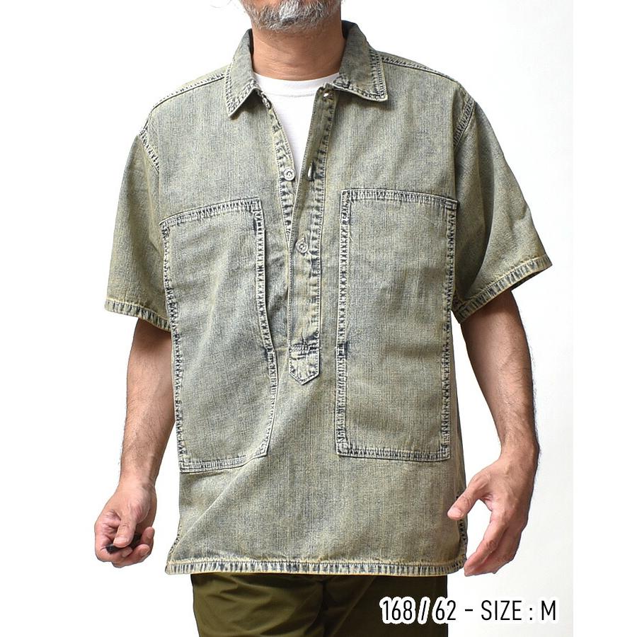 CUSHMAN プルオーバーデニムシャツ サイズM CUSHMAN プルオーバー