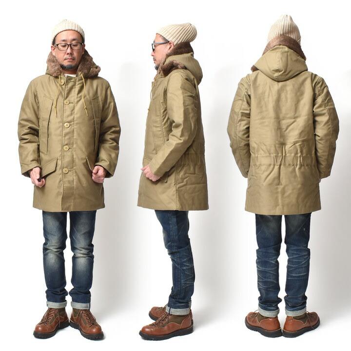 ミリタリーコート デッキコート メンズ 日本製 中綿 大きいサイズ おしゃれ アメカジ 30代 40代 50代 60代の画像