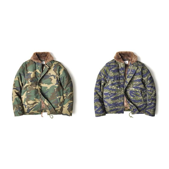 HOUSTON（ヒューストン） N-1 デッキジャケット 迷彩 アウター メンズ