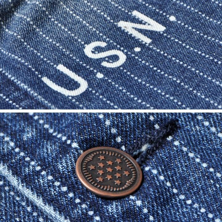 HOUSTON USN デニムジャケット　カバーオール HOUSTON カバーオール メンズ 大きいサイズ デニムジャケット