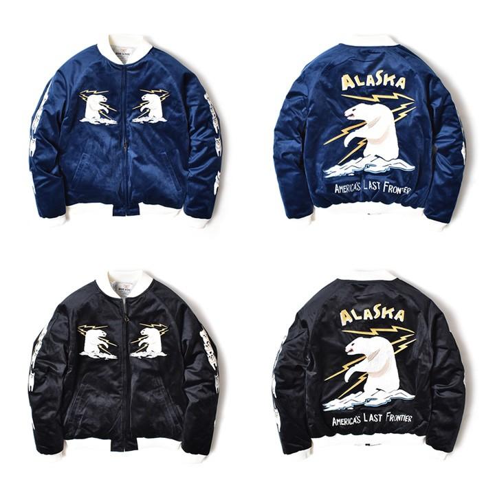 ●HOUSTON 白熊　南極基地　スカジャン● ○HOUSTON 白熊 南極基地 スカジャン○