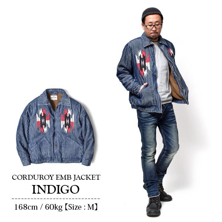 HOUSTON（ヒューストン） インディゴ コーデュロイ 刺繍ジャケット