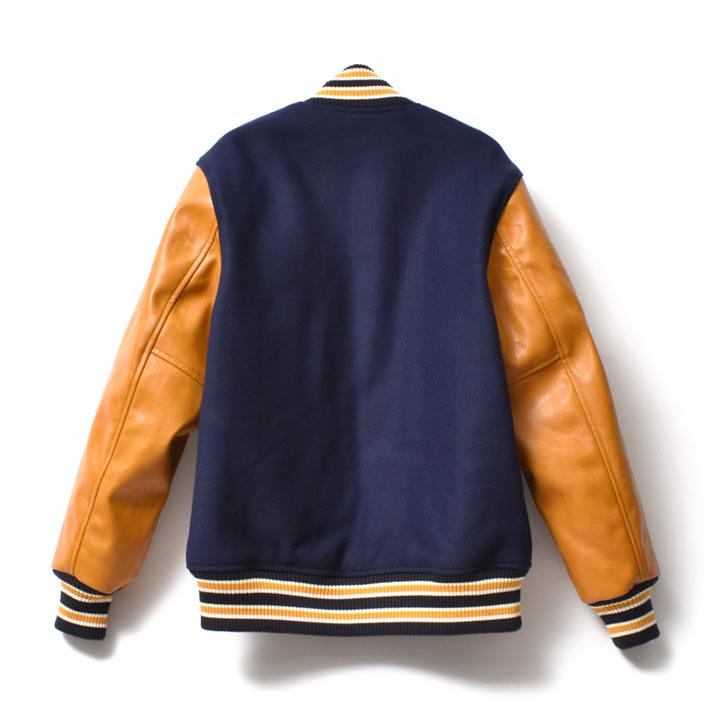 HOUSTON スタジャン ネイビー✖️イエロー サイズX LARGE HOUSTON（ヒューストン） スタジャン X-LARGE ネイビー メンズ