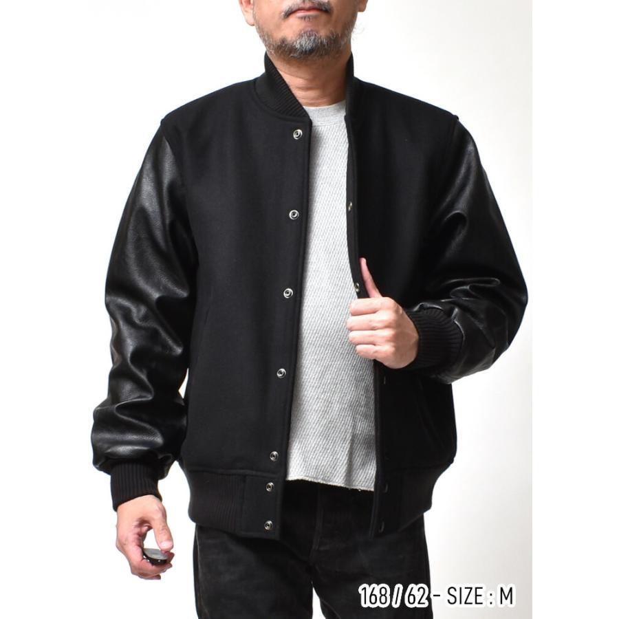 HOUSTON（ヒューストン） スタジャン 無地 メンズ 大きいサイズ