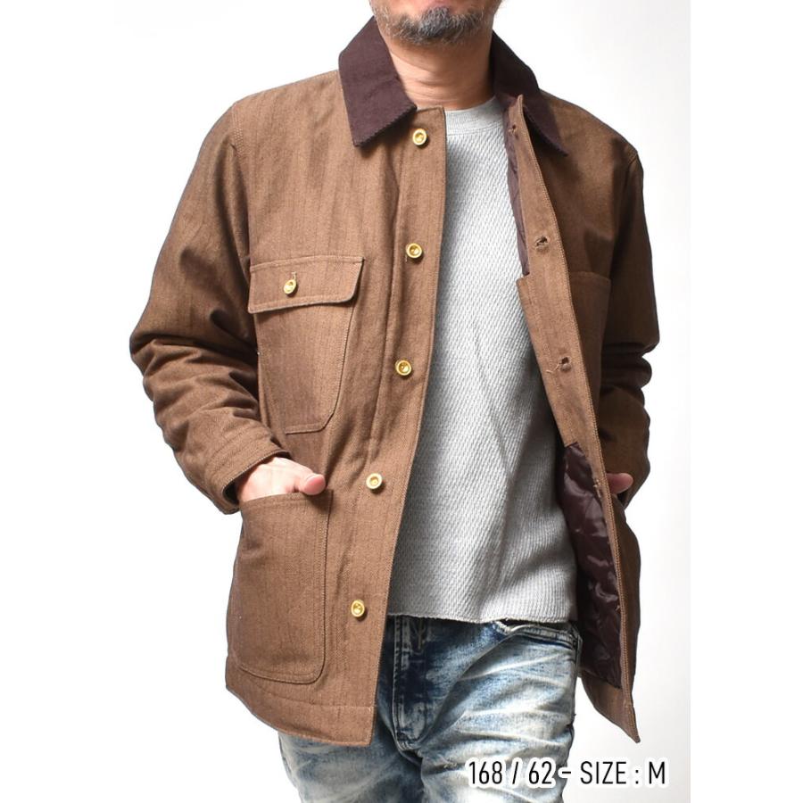 HOUSTON（ヒューストン） ヘリンボーン カバーオール ジャケット