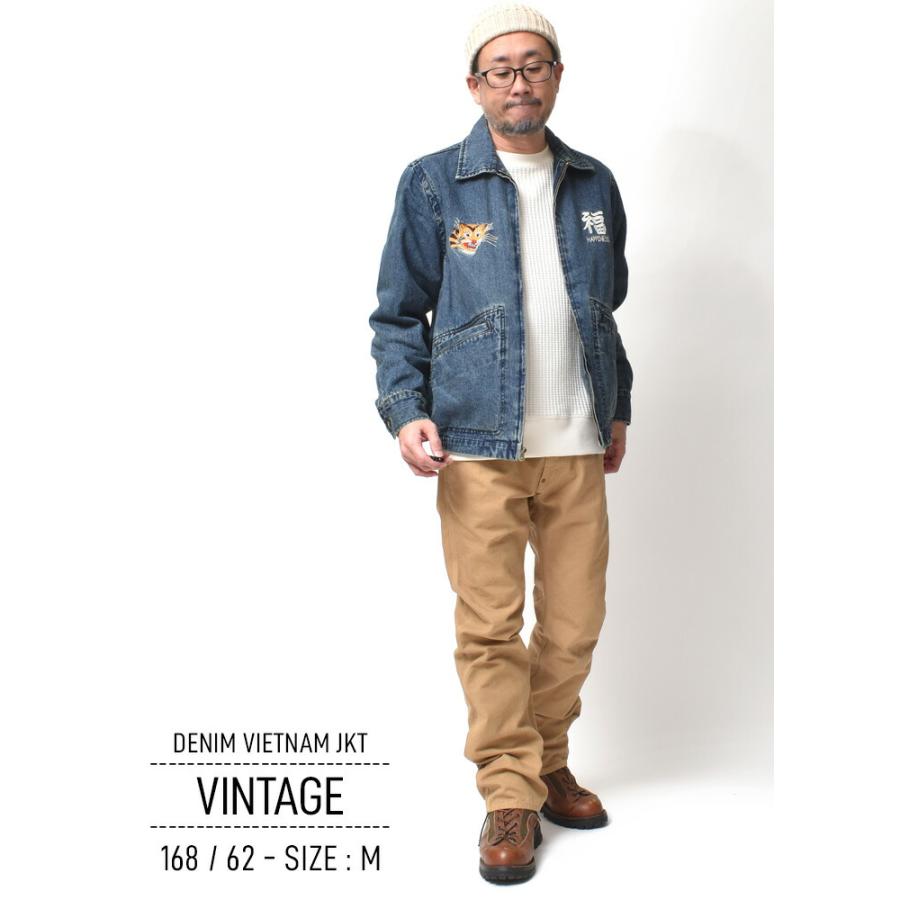 HOUSTON（ヒューストン） ベトジャン メンズ デニム 刺繍 大きいサイズ