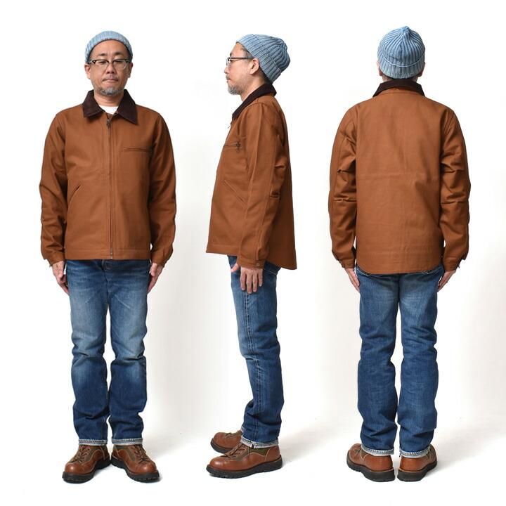 ワークジャケット メンズ アメカジ 大きいサイズ カバーオール ジップ