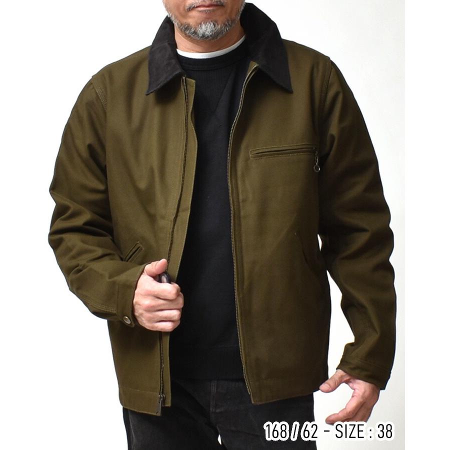 ワークジャケット メンズ アメカジ 大きいサイズ カバーオール ジップ