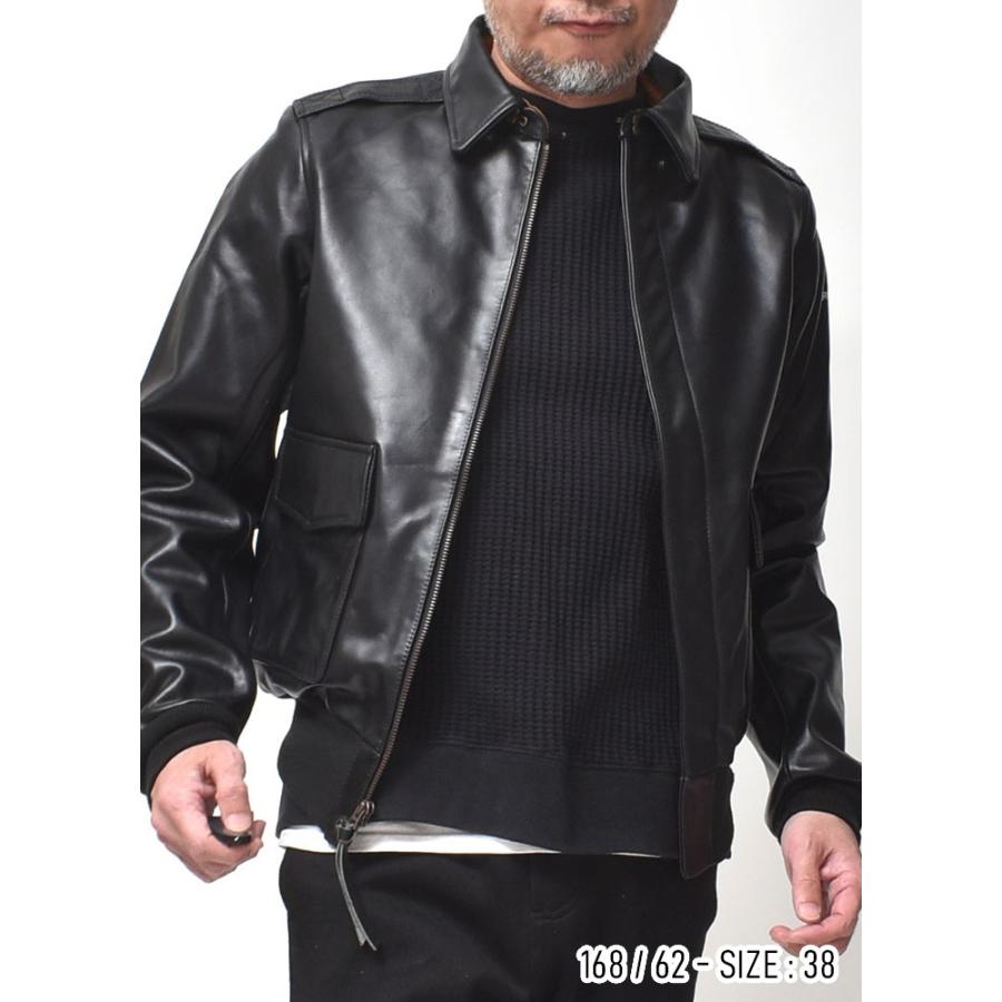 A-2 レザージャケット メンズ 本革 馬革 革ジャン アウター フライト