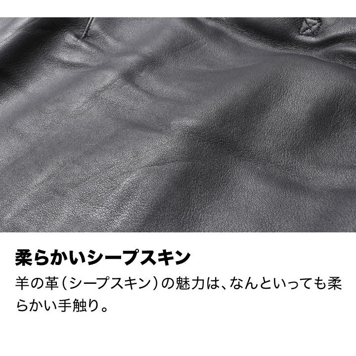 レザー MA-1 ジャケット ミリタリージャケット アメカジ 秋冬 羊革 無地の画像