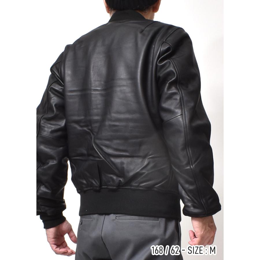 HOUSTON（ヒューストン） レザー MA-1 ジャケット ミリタリー