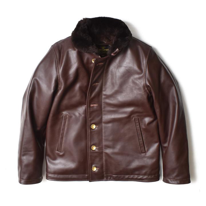 【極美品】HOUSTON ヒューストン ホースハイド デッキジャケット N-1 HOUSTON（ヒューストン） デッキジャケット N-1 DECK JACKET - BLACK