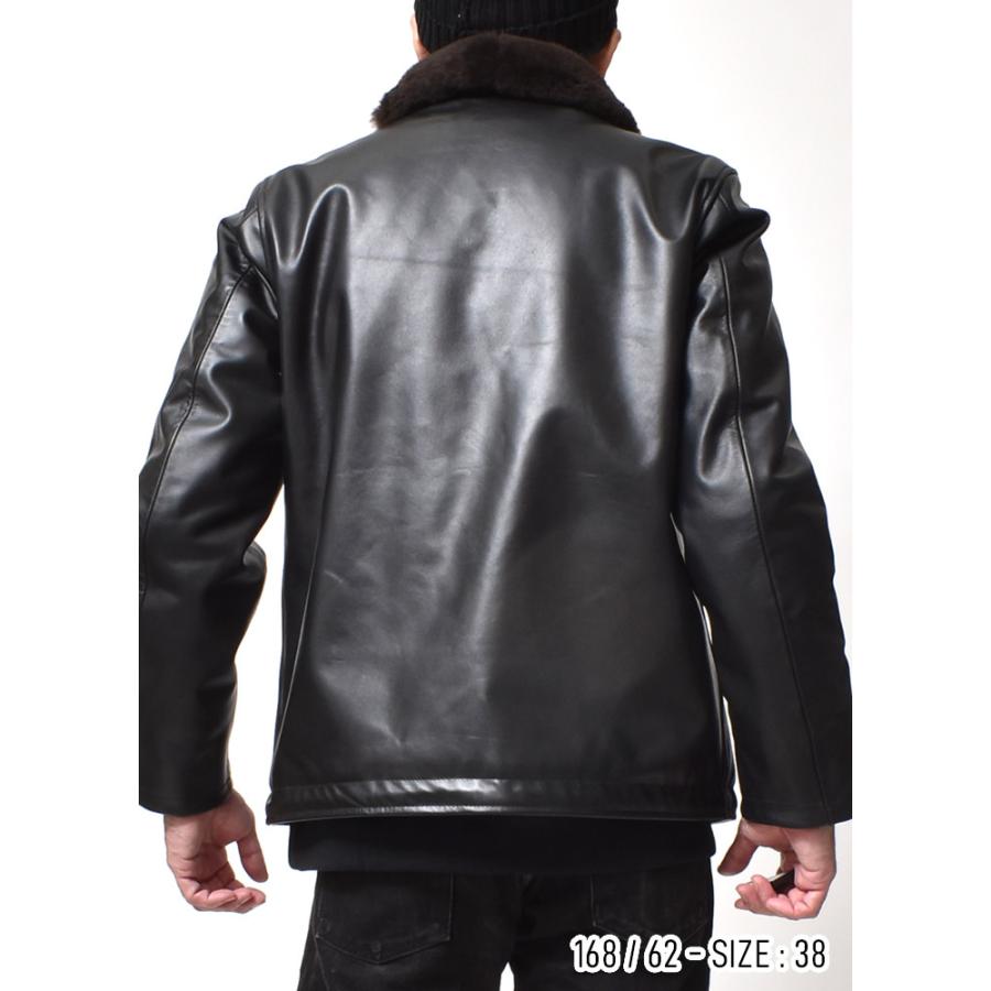 HOUSTON（ヒューストン） レザー N-1 デッキジャケット メンズ