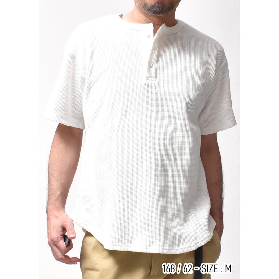 00sRRL サーマル アイボリー XLサイズ ヘンリーネックTシャツ アメカジ Branchworks（ブランチワークス） サーマル ヘンリーネック 半袖 厚手