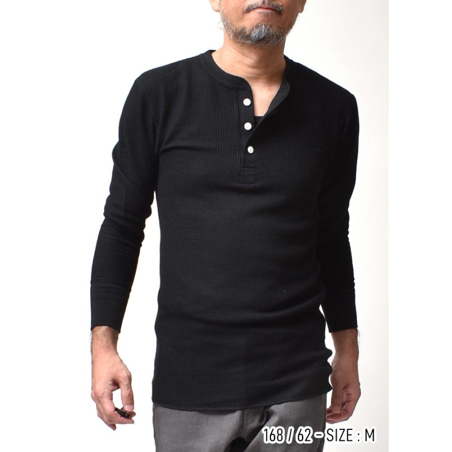 JEMORGAN（ジェーイーモーガン） ヘンリーネック 薄手 サーマル 長袖