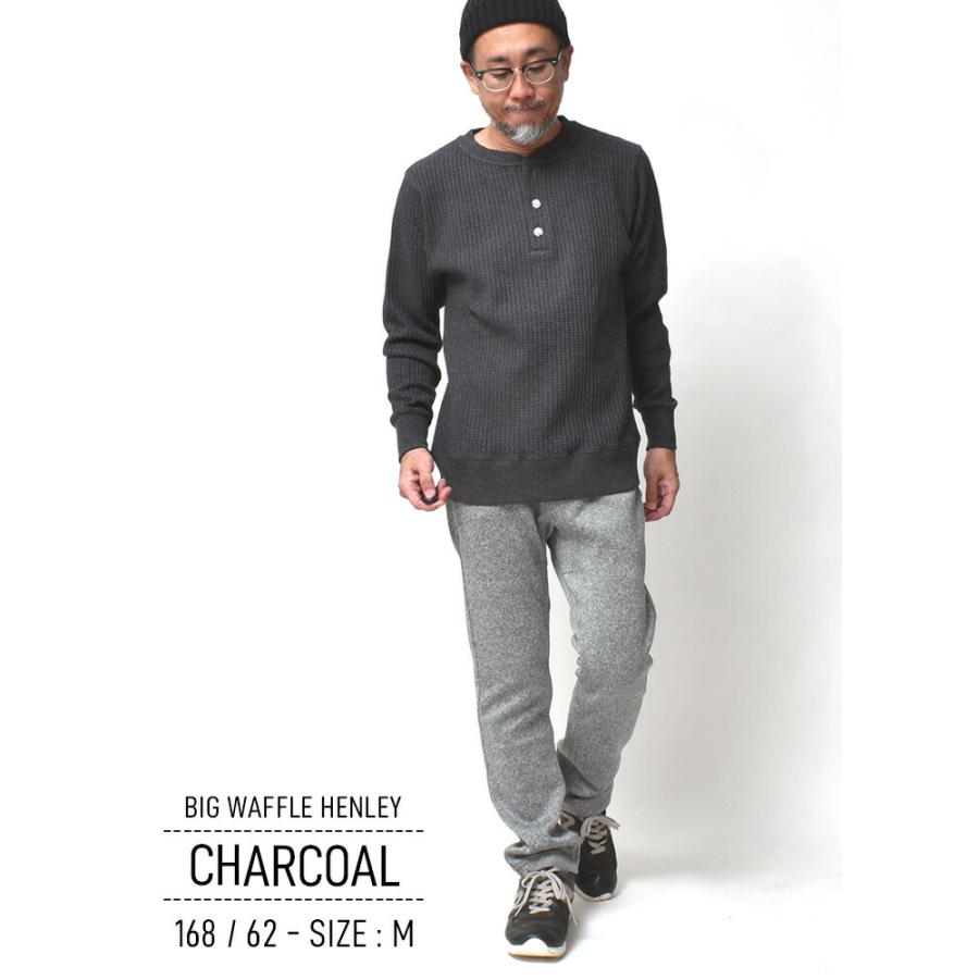 サーマル ヘンリーネック メンズ 長袖 ワッフル 厚手 アメカジ 春 秋冬